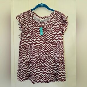 Maurices tank top shirt with ruffles on sleeves size xl